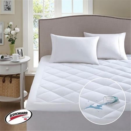 Sleep Philosophy Serenity Waterproof Mattress Pad, White - King BASI16-0179
